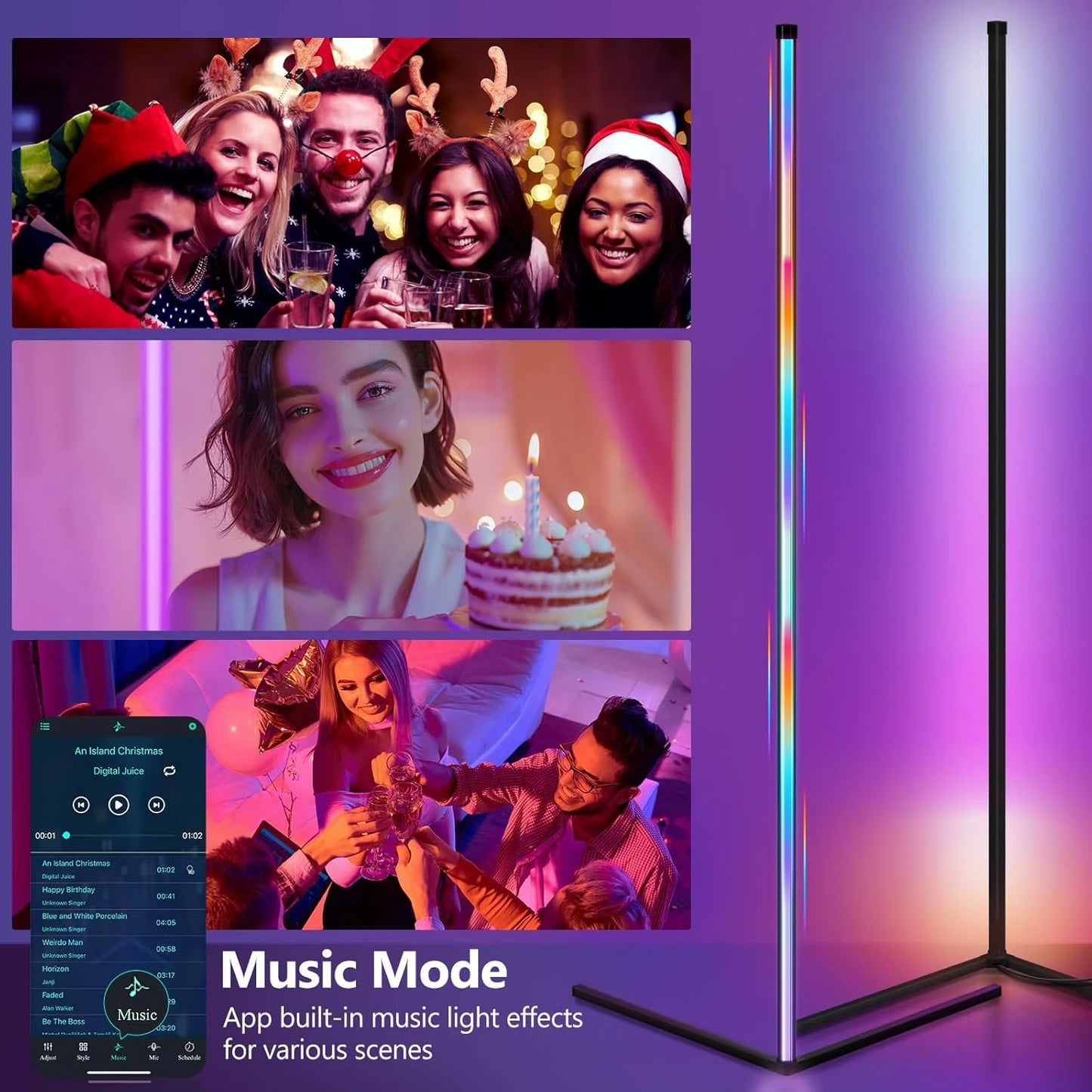 Dream Color Floor Lamp with Music